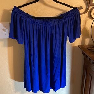 Cupio off the shoulder royal blue top, size M